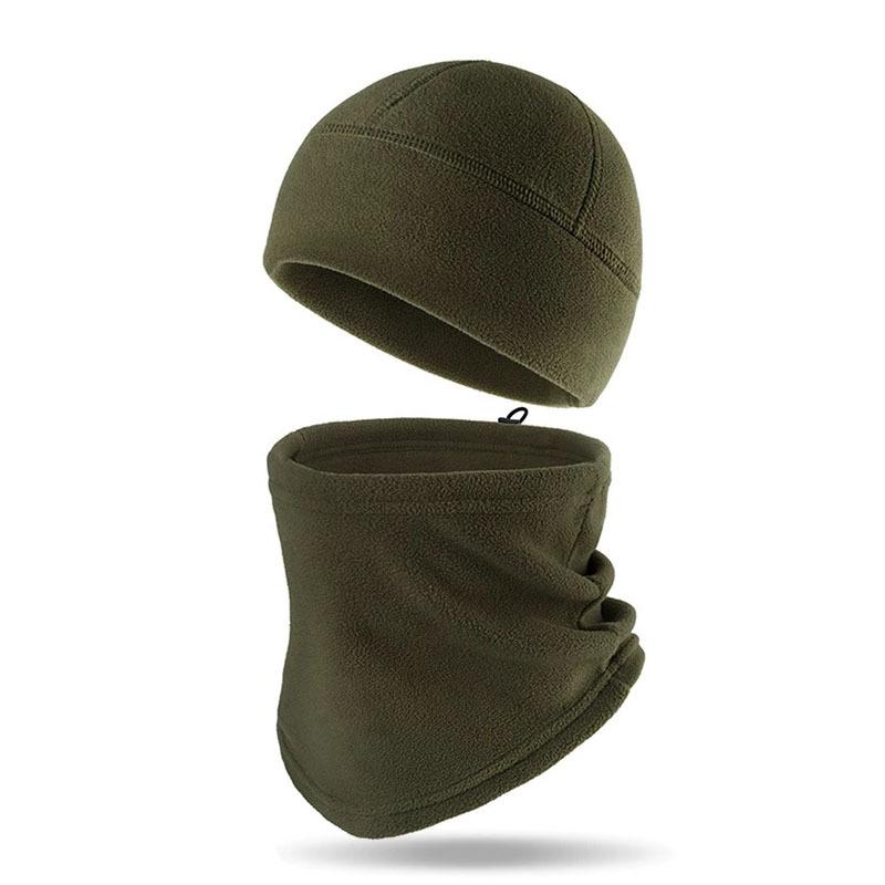 Warm Winter Skull Cap Polar Fleece Outdoor Sports Skiing Cycling Cap Unisex Cold-proof Breathable Running Beanie Cap