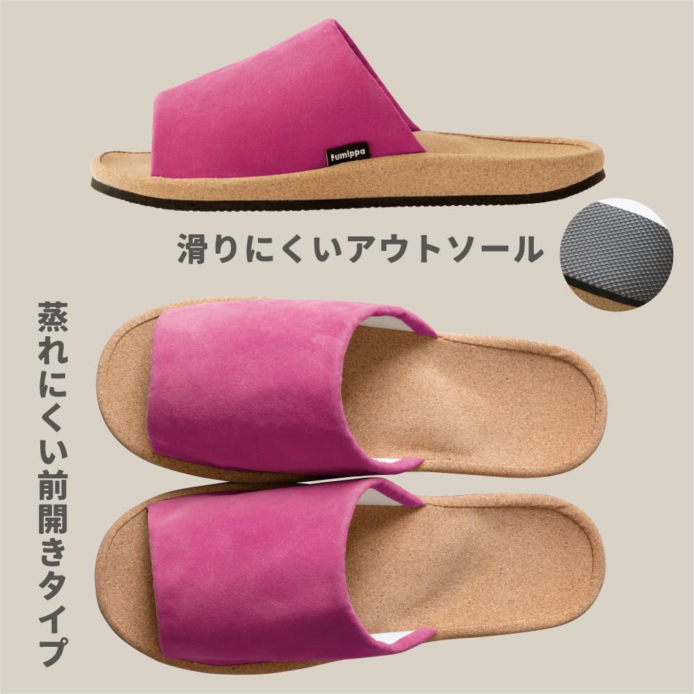 Alphax Healthy Room Pink Size with Reflexology Slippers Sandals, Fumippa, (Mega), M,