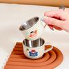 Mini Cartoon Children Water Cup With Handle 304 Stainless Steel Double Wall Milk Coffee Mug Durable Anti Scalding Drinking Cup