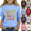 Kids Printed Neck Short Sleeve T-Shirt for Back To School Casual Wear