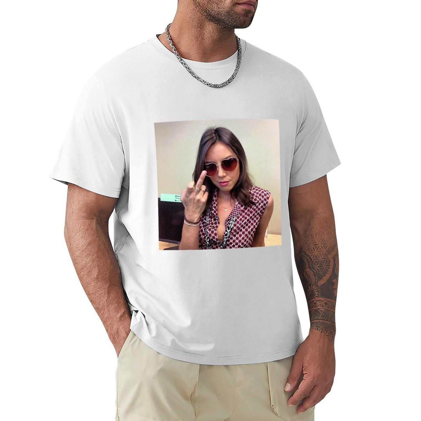 Aubrey Plaza TShirt vintage graphic tee cute clothes mens graphic tshirts S