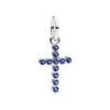 Cross Shape Design 925 Silver Glass Pendant/pendant for Men and Women, Couple Model, Blue 794063C01