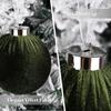 15pcs Shatterproof Velvet Christmas Ball Ornaments Flocked Christmas Tree Ball Pendant  Party Favors