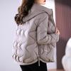 Algodón Chaqueta Fina y Ligera Estilo Corto para Mujer con Capucha para Mujer