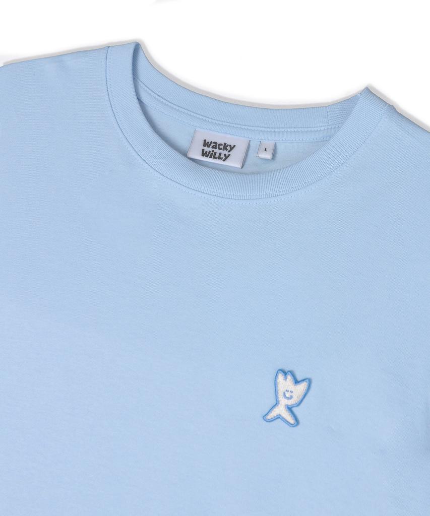 WACKY WILLY Signature Kiki Wappen Short Sleeve T-Shirt Blue