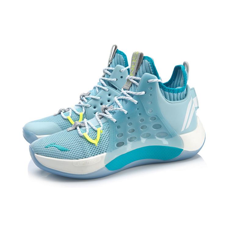 Li Ning SONIC 7 Fabric Cushioning Slip Resistant Abrasion Resistant Mid top Performance Basketball Shoes Men's ABAP019-4