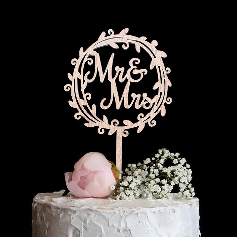 Rustic Wedding Decor Wooden Letter Mr&Mrs Love Just Married Cake Topper Bride Groom Wedding Engagement Party Decoration Supplies