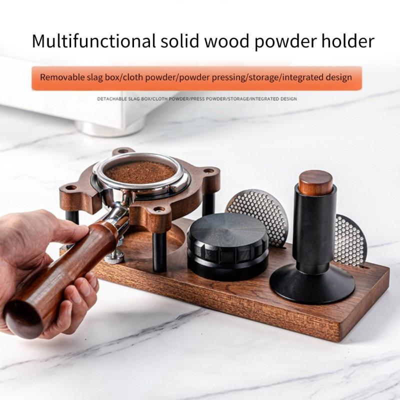 Praktický organizér na kávovar Stanice na pěchovadlo kávy Multifunkční pěchovací stanice Základna na kávu Nástroj na přípravu kávy