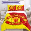 Manchester United FC Tištěné 3dílné povlečení Prodyšný povlak na přikrývku s povlaky na polštáře Dekorativní lůžkoviny do ložnice Domácí