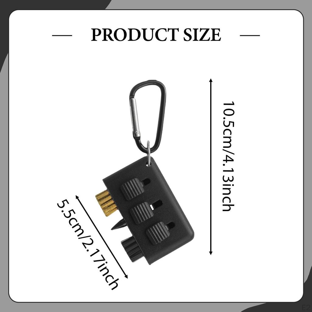 Golf Club Cleaning Brush 3 in 1 Groove Cleaner Tool for Tournament