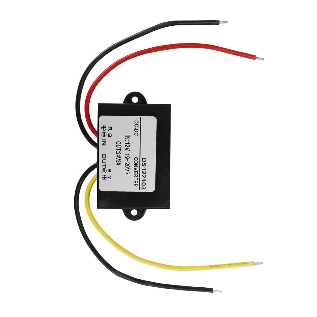 Waterproof DC-DC Boost Step-Up Converter 12V to 24V 3A Car Power Supply Module