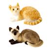 Felimoa Plush Cats - Realistic Siamese and Tabby Cats - Set of 2 - Pet Toys & Comforters