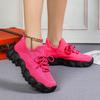Spring Pink Casual Shoes Breathable Mesh Sports Sneakers  2026 New Fashion Non-slip Sock  Lace Up Ladies Comfort Sneakers