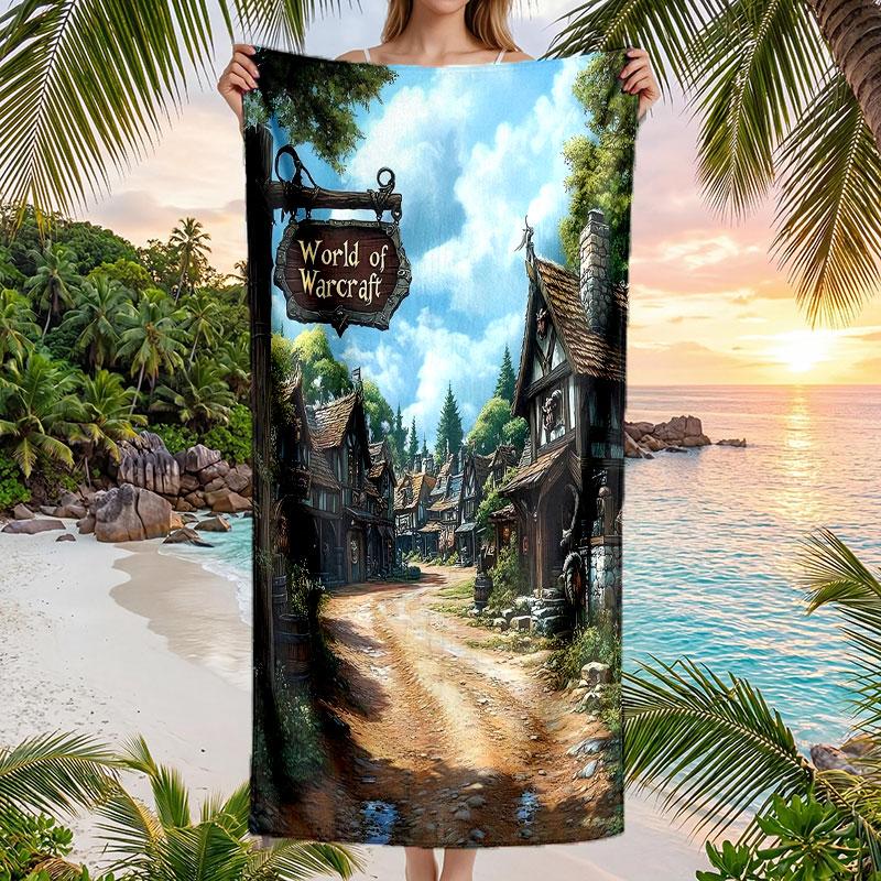 Large Beach Towel Quick Dry Absorbent Towel For Beach IndoorWorld of Warcraft