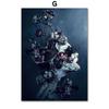 Dark Gothic Style Flower Girl Abstract Wall Art Canvas Painting Living Room Decoration Posters And Prints Home Wall Pictures