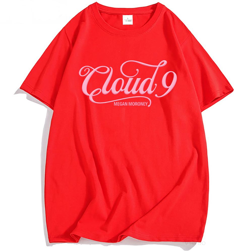 Cloud 9 Pink T-shirt Megan Moroney Singer Design Print Tshirts Unisex Streetwear Short 100%Cotton Summer Male Tees funny Graphic shirts Couple outfits