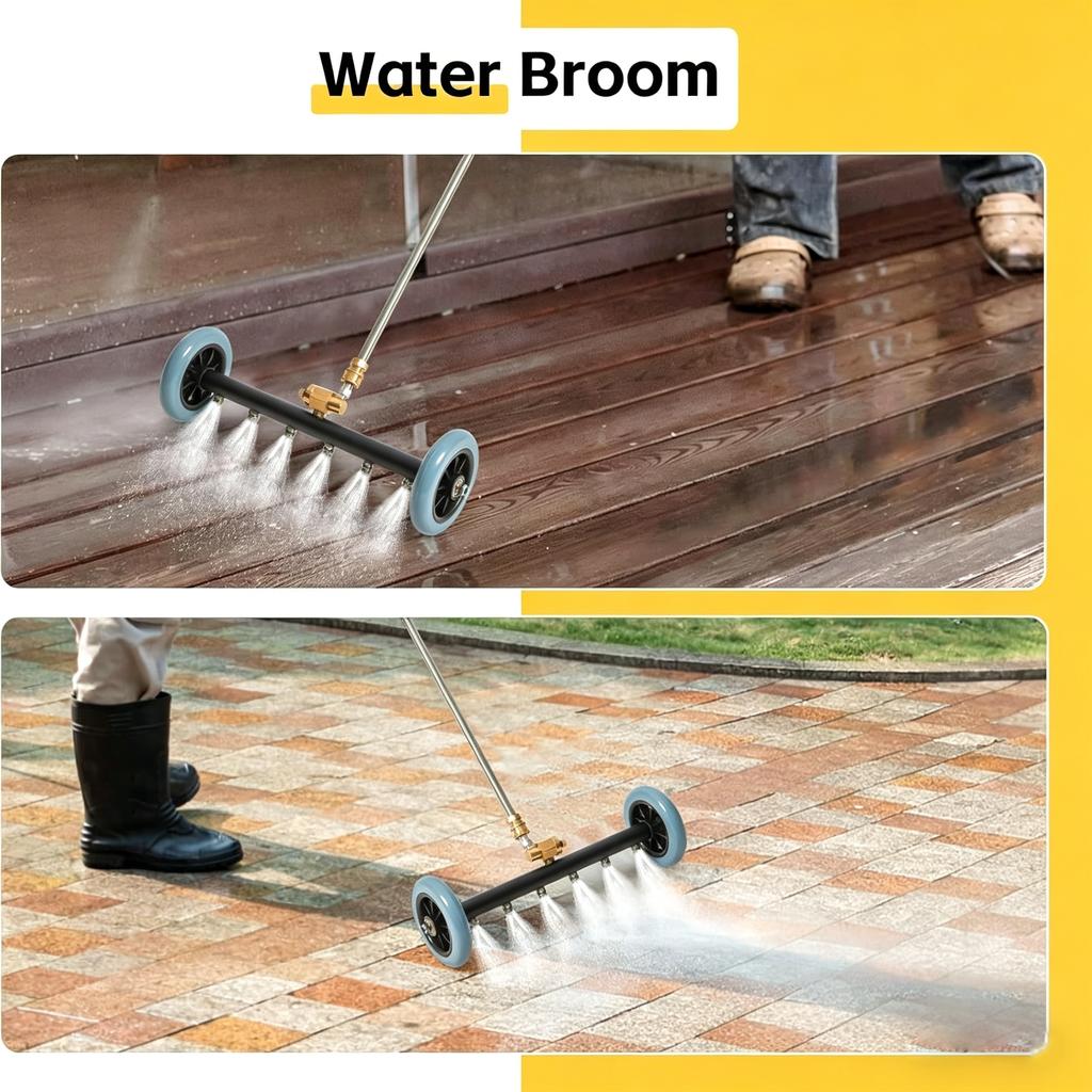 Pressure Washer Undercarriage Cleaner 1/4 Quick Connect with Extension Wands Water Broom Foam Cannon for Washing Car Garden