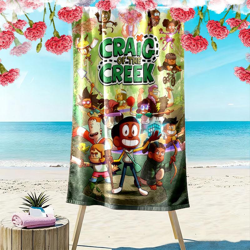 Craig Wild Print Beach Towel, Large Soft Quick Dry Towel for Beach Camping Swimming