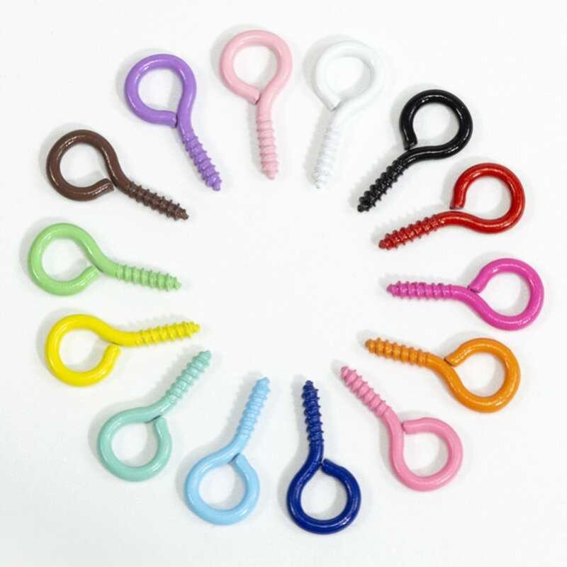 300pcs Colorful Small Tiny Mini Eye Pins Eyepins Hooks Eyelets Screw For DIY Jewelry Making Supplies Accessories