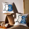Kindergarten Children Learn Cartoon Cat Letters Pillow Case Sofa Living Room Bedroom Headboard Backrest Cushion Square Cushion