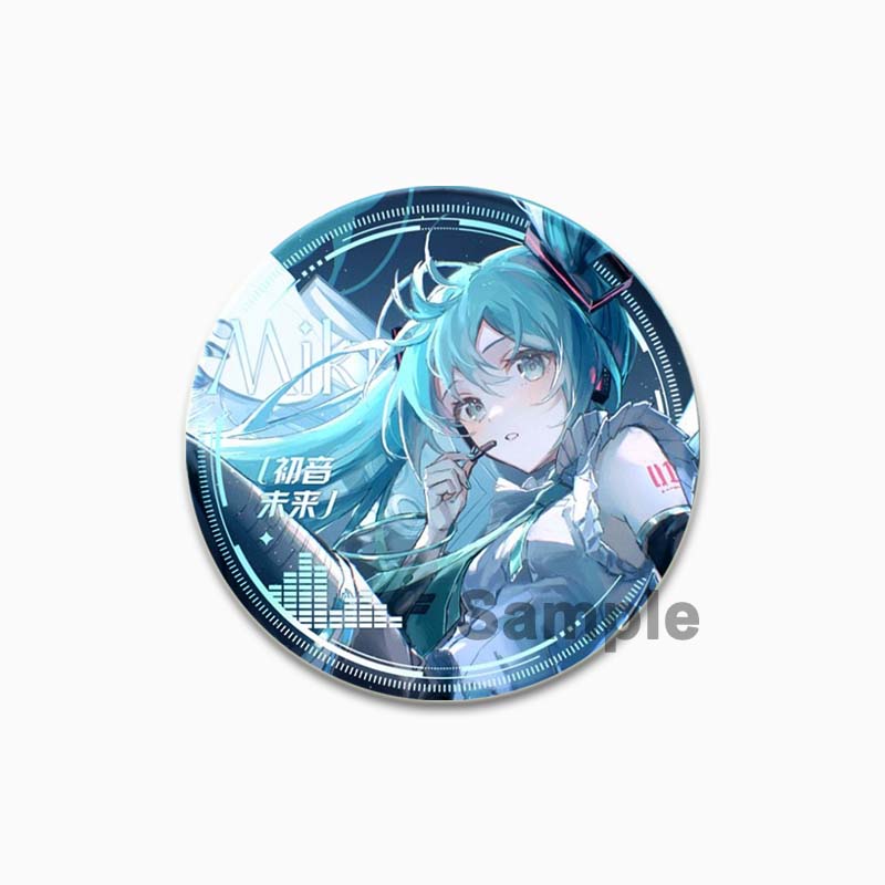 

32/44/58 мм Хацунэ Мику Брошь на рюкзаке Круглые броши ручной работы Милые булавки Аниме Значок Значки для одежды 58mm