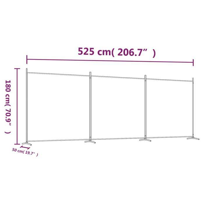 VidaXL Cloison de Séparation 3 Panneaux Séparateur de Pièce Pliable Diviseur Écran d'Intimité Paravent Décoration Salon 350280