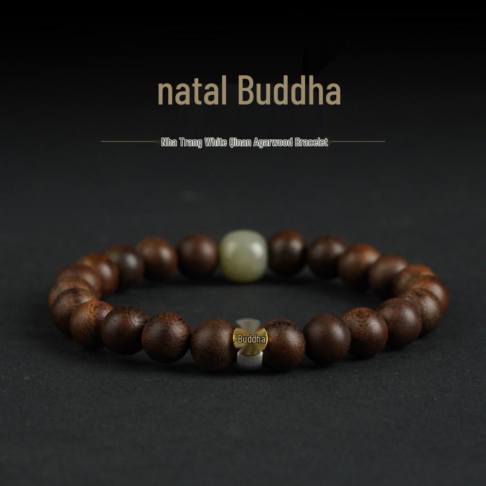 Nha Trang Agarwood Bracelet with Natural Qi Nan Incense - Purely Handmade Quality Gift 8mm