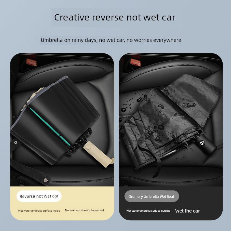256-Bone Reverse Umbrella Automatic Extra Large UV Protection Rain Or Shine Dual-Use Wind-Resistant Bag Rainproof Self-opening Umbrella