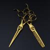Gold 6.0 Nimpson Gold Hollow Hair Scissors, Haircut Tooth Scissors, Thin