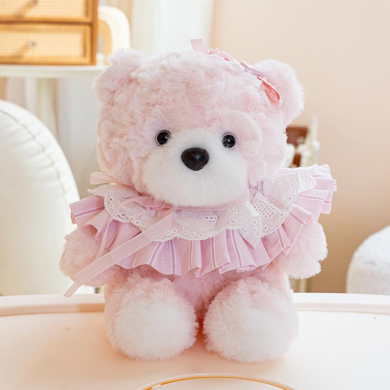 Classic Style Bear Plush Toy Soft Stuffed Animal Teddy Bear Pillow For Kids Girls Christmas Birthday Gift Valentine'S Day Decor