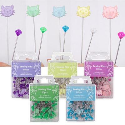 Straight Pins 80pcs Quilting Pins Fabric Fixed Needle for Dressmaker Quilting Supplies for Crafts Making Sewing Project