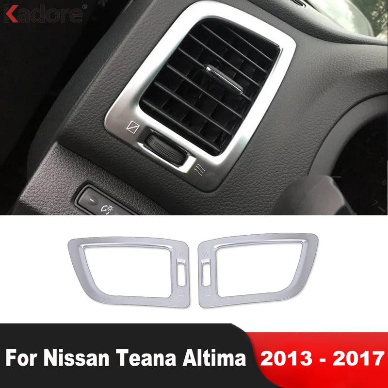 Car Front Side Air Condition Vent Outlet Cover Trim For Nissan Teana Altima 2013 2014 2015 2016 2017 Matte Interior Accessories