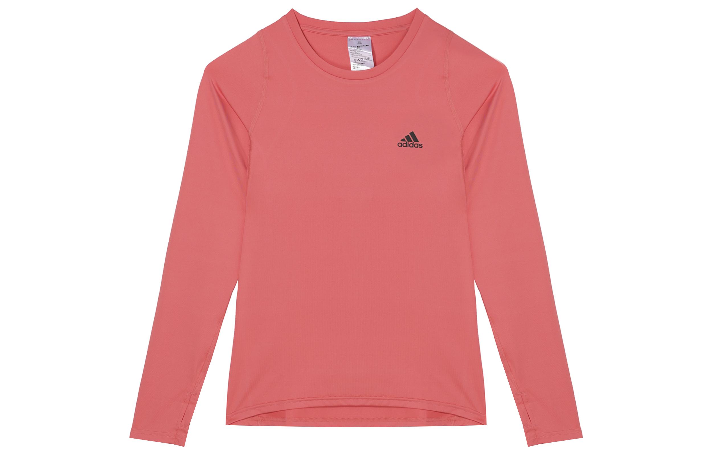 Adidas T Shirts Women s Swirl Neon Red Crew Neck Moderate Other HD0645 M