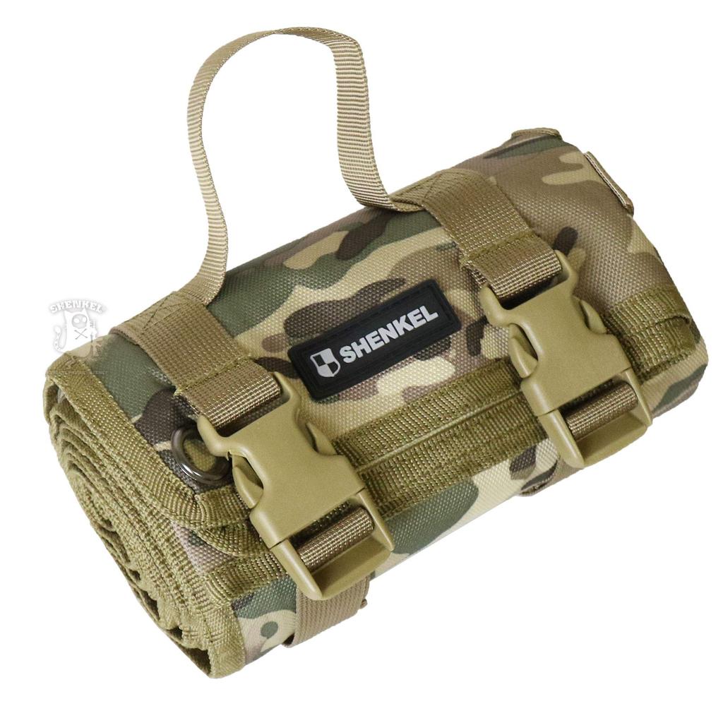 SHENKEL For Solo Camping and Leisure Shooting Mat Shooting Mat 190x72cm Nylon 900D Water Repellent with Handle Foldable Compact Military Survival Game