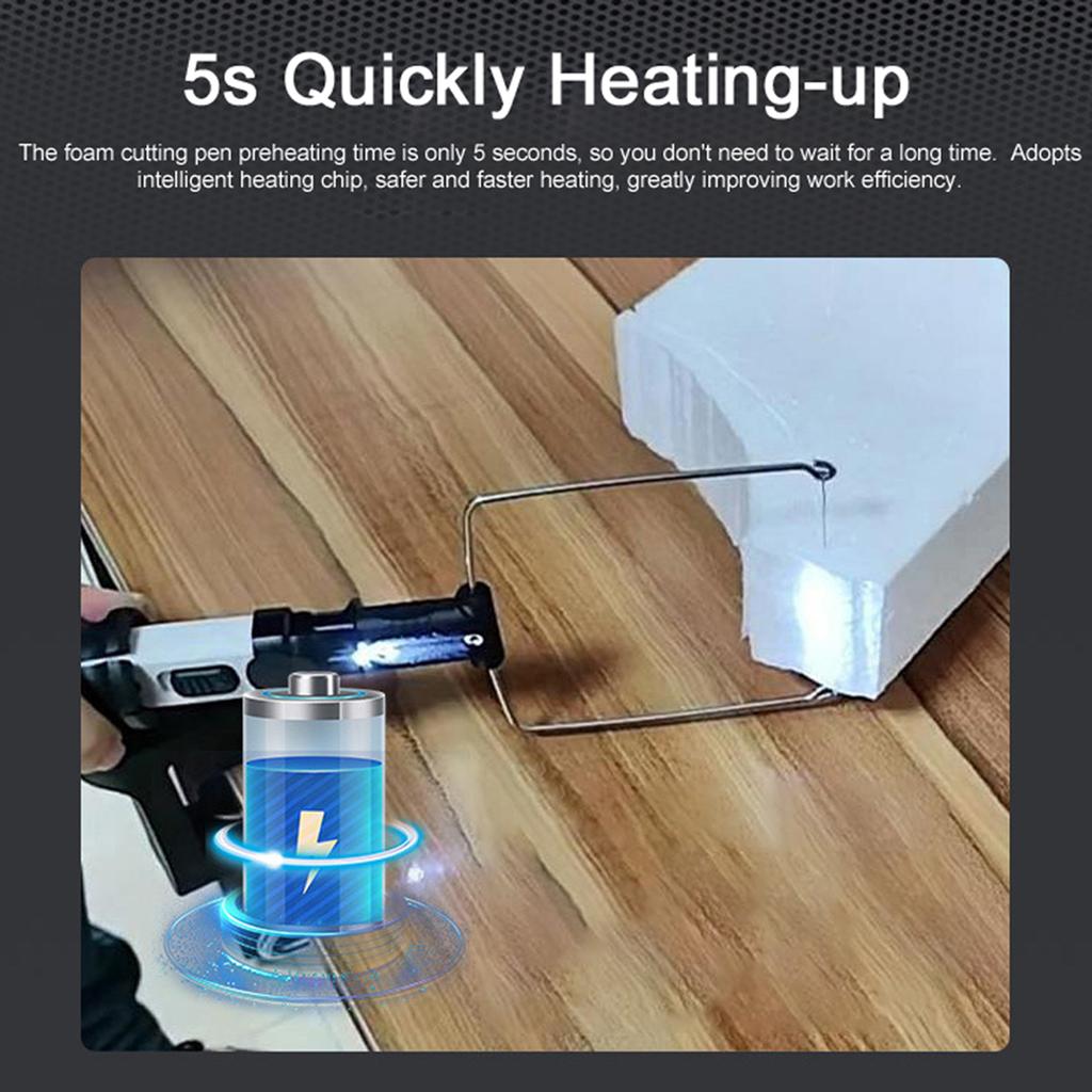 Portable Cordless Foam Cutter Hot Wire Foam Cutter Pen Styrofoam Cutting Tools Kit Electronic Soldering Kit Multifunctional Engraving Pen 5 Seconds He