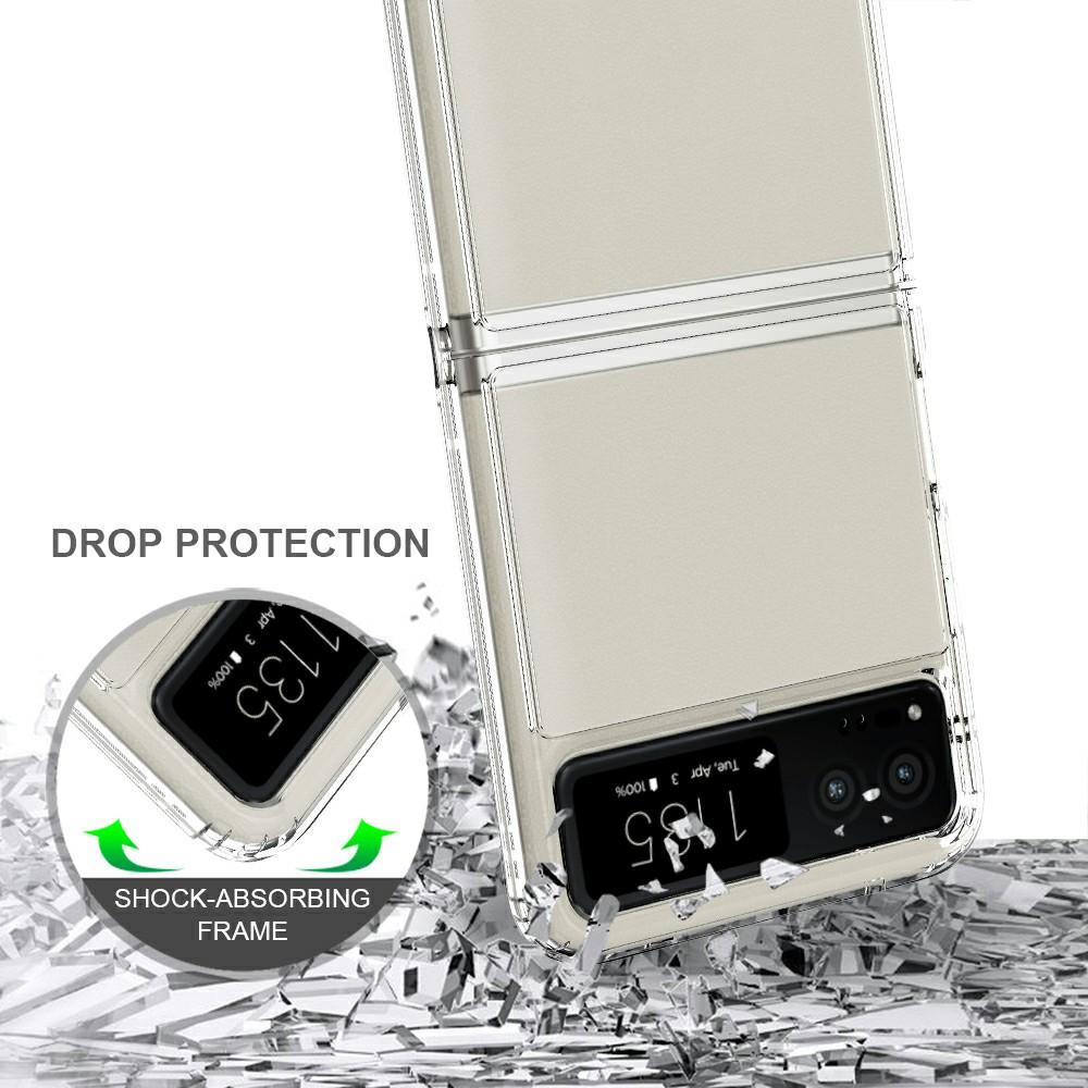 For Motorola Moto Razr 2023 Case TPU + Acrylic Clear Phone Cover, Integrated Design