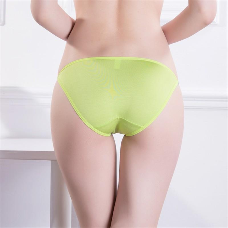 Women's Sexy Underwear String Panties Low Waist Seamless Briefs Ladies Bikini Soft Cotton Lingerie 4 Pcs/set