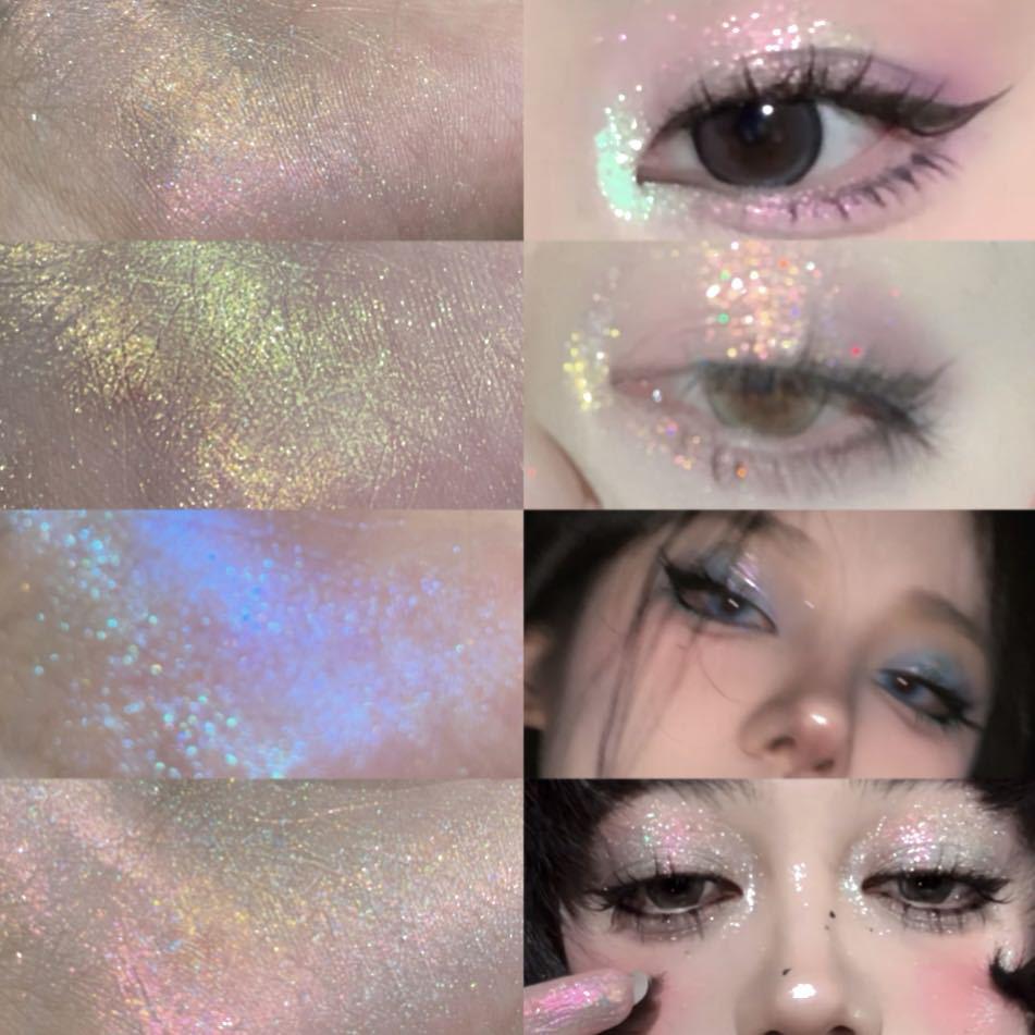 Flashy Silver Chameleon Highlighter: Icy Shimmer for Daily Brightening