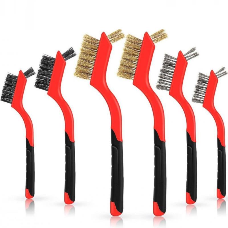 Double End Brush Stainles Steel Wire Brush Cleaning Rust Removing Polishing Tool