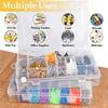 BHBL Clear Storage Box, Storage Box with Adjustable Dividers, Craft Storage Box, for DIY Jewelry Storage Box