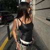Solid Tanktopp Dame Edgy Klær Y2k Tilbehør Ermeløs Ropa De Mujer Firkantet Krage Camison Sommer Koreansk Mote Klær