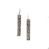 Geometric Engraved Pendant Earrings European and American Trend Antique Silver Ear Hook Earrings Women