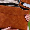 Business Folder Water Resistant Leather Document Organiser Carrying Case Magnetic Button Closure 330x240cm for Office