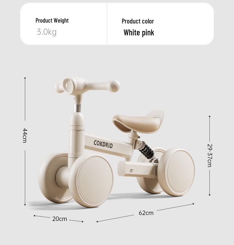 Toddler Balance Bike & Scooter - 6-Wheel Beginner Ride for Ages 1-3