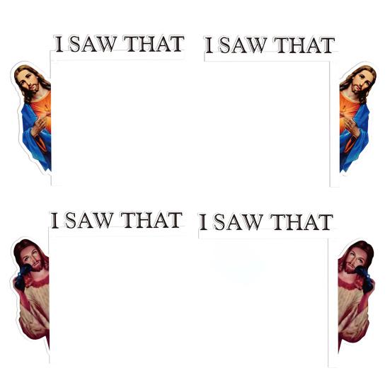 Yousheng Jesus Door Frame Decor Wooden I Saw That Easter Door Corner Decoration Home Door Sitter Corner Ornament Gift for Christian Lovers