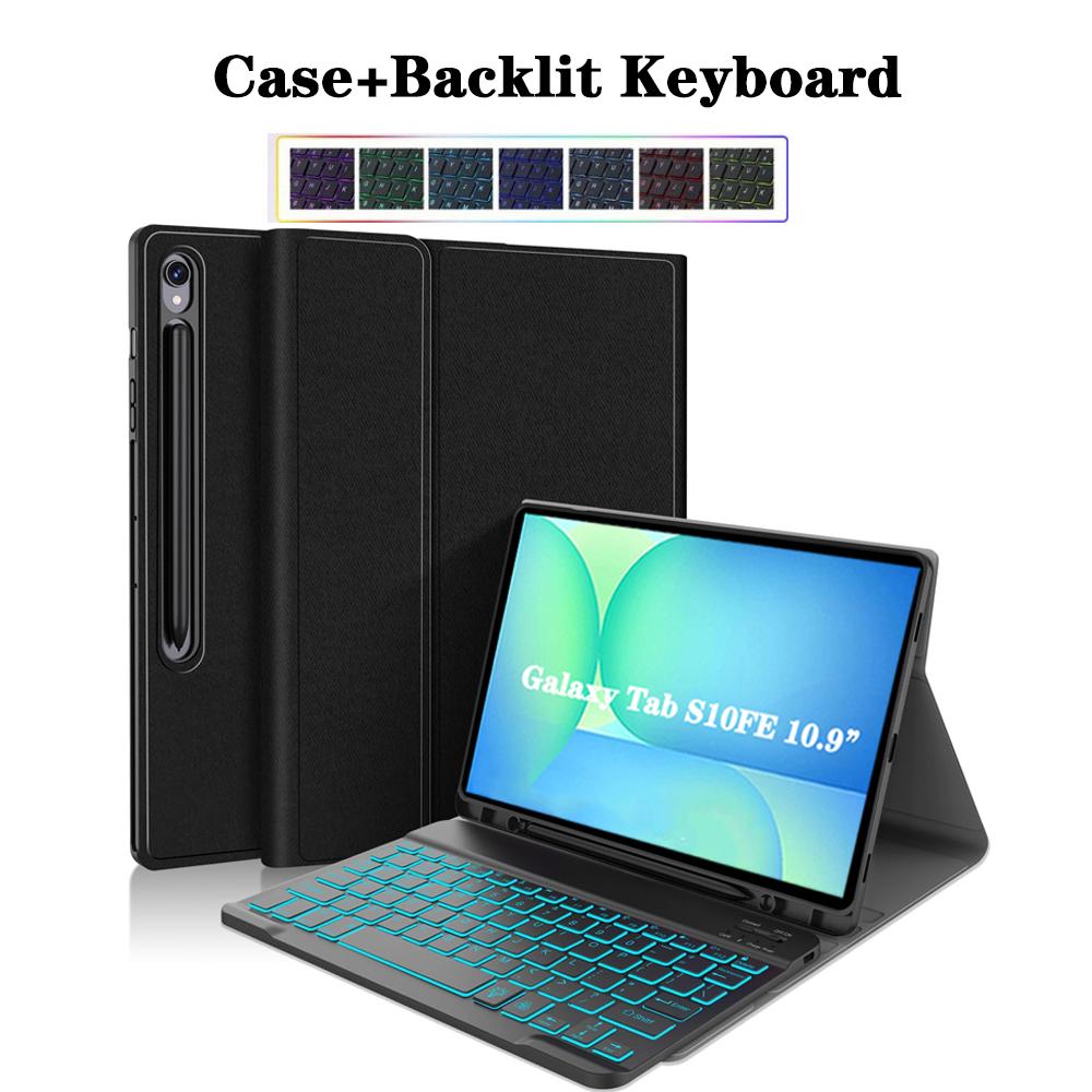 Case for Samsung Galaxy Tab S10 FE 10.9 Inch, Keyboard Cover for Samsung Galaxy Tab S10 FE 10.9 Inch SM-X520/X526/X526B