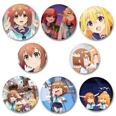 32/44/58MM My Deer Friend Nokotan Anime Pins Cute Cartoon Badge Handmade Tinplate Brooches Breastpin for Backpack Clothes Gift Accessory