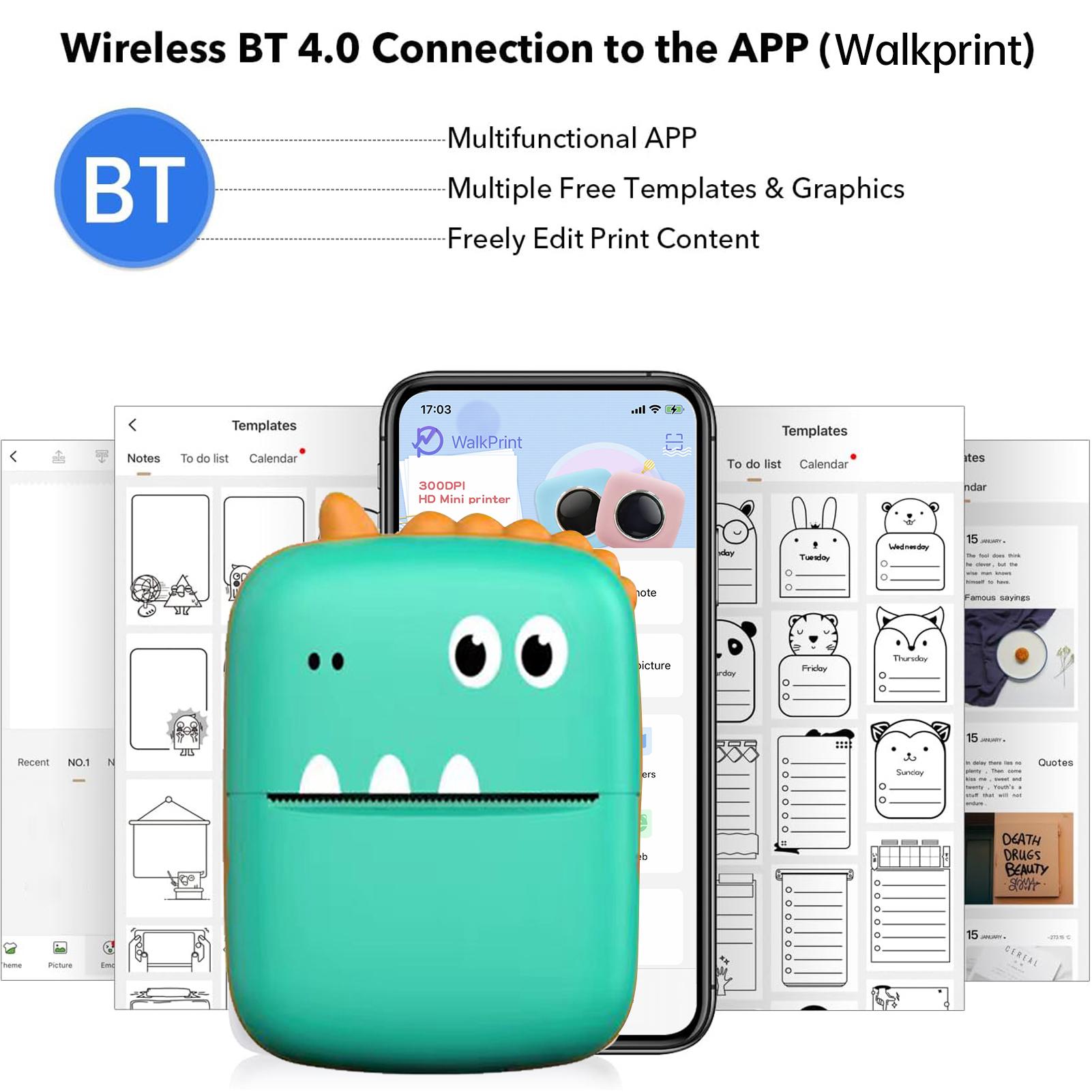 Мини-термопринтер Многофункциональный портативный производитель наклеек Мгновенная — фото 4