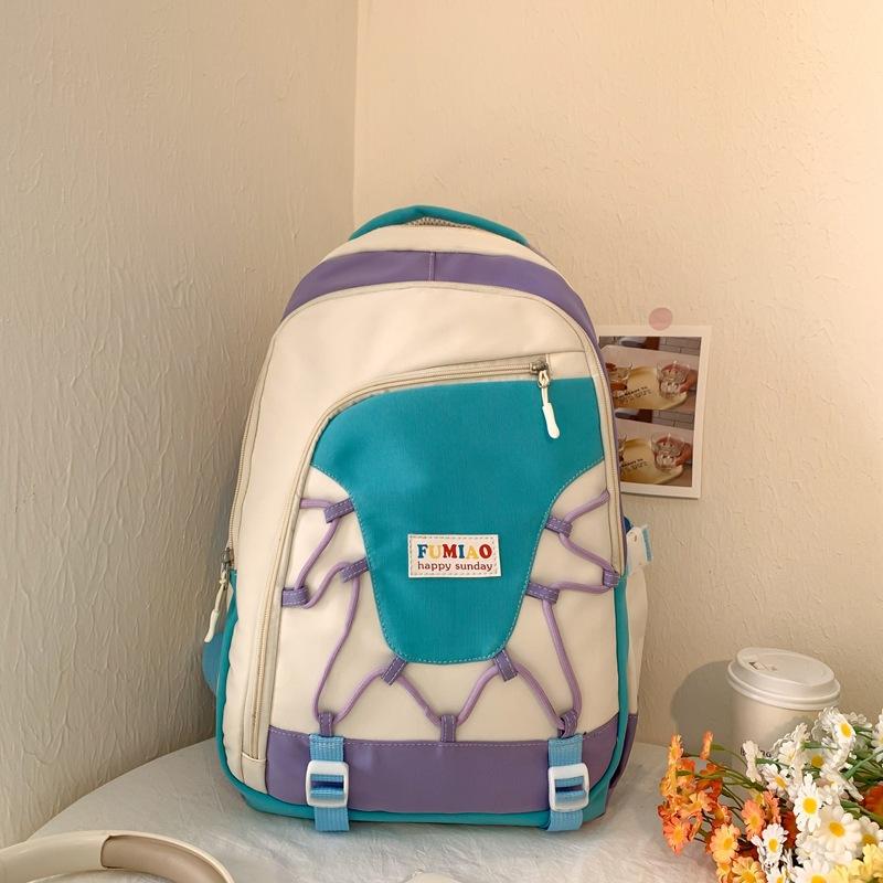 

Школьный рюкзак женский для старшеклассниц, нишевый, с высокой ценностью, рюкзак для учениц средней школы, большой вместимости, креативный, универсальный зелёный