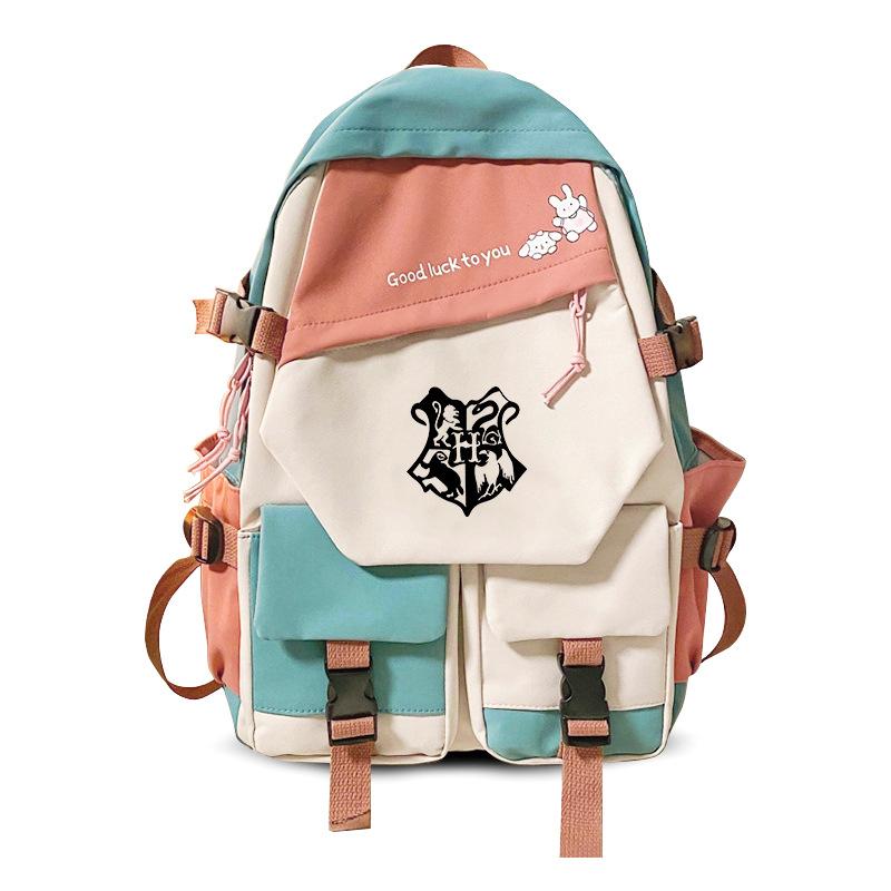 Plecak Harry Potter Torba Szkolna Gryffindor dla Uczniów w Wieku Nastolatków Codzienny Plecak Podróżny Harry a style green